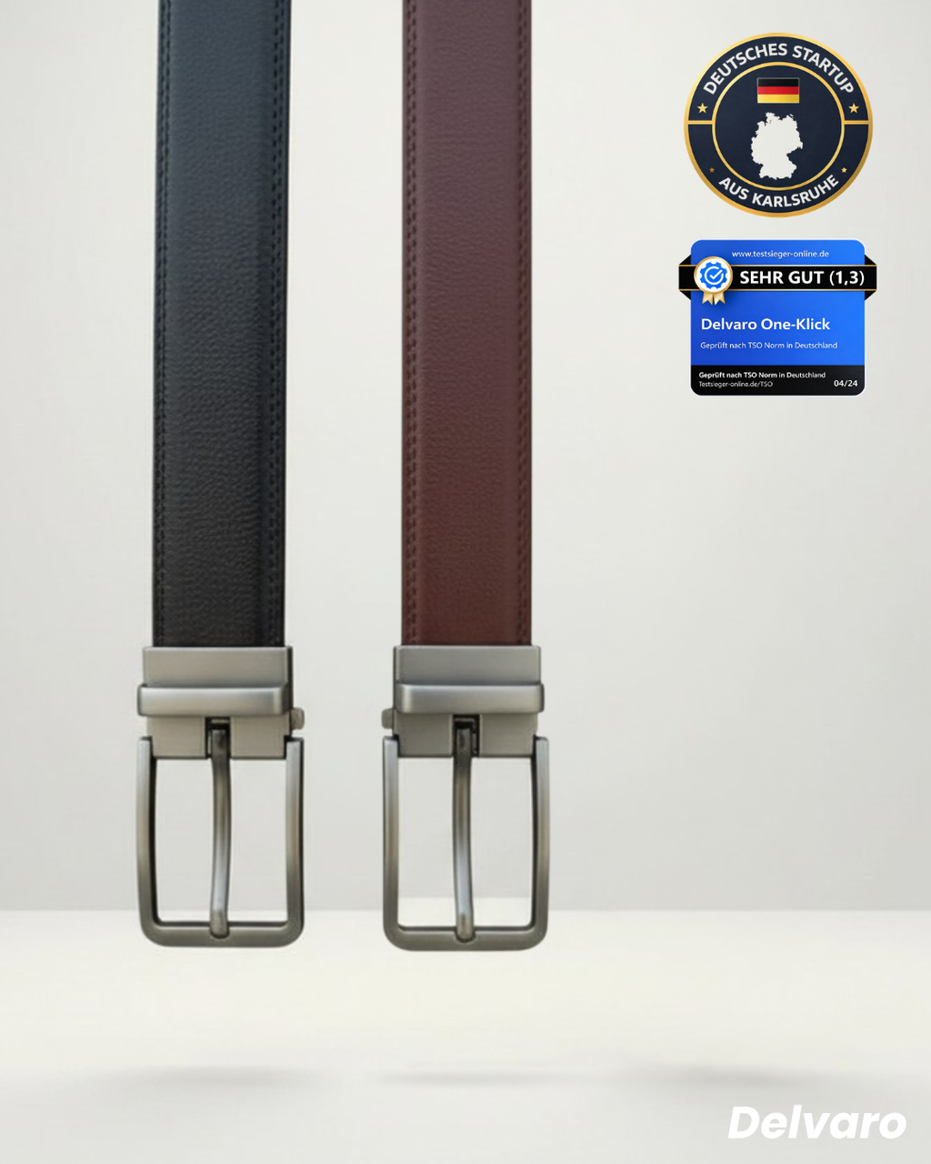 Delvaro One-Klick | Automatik Ledergürtel