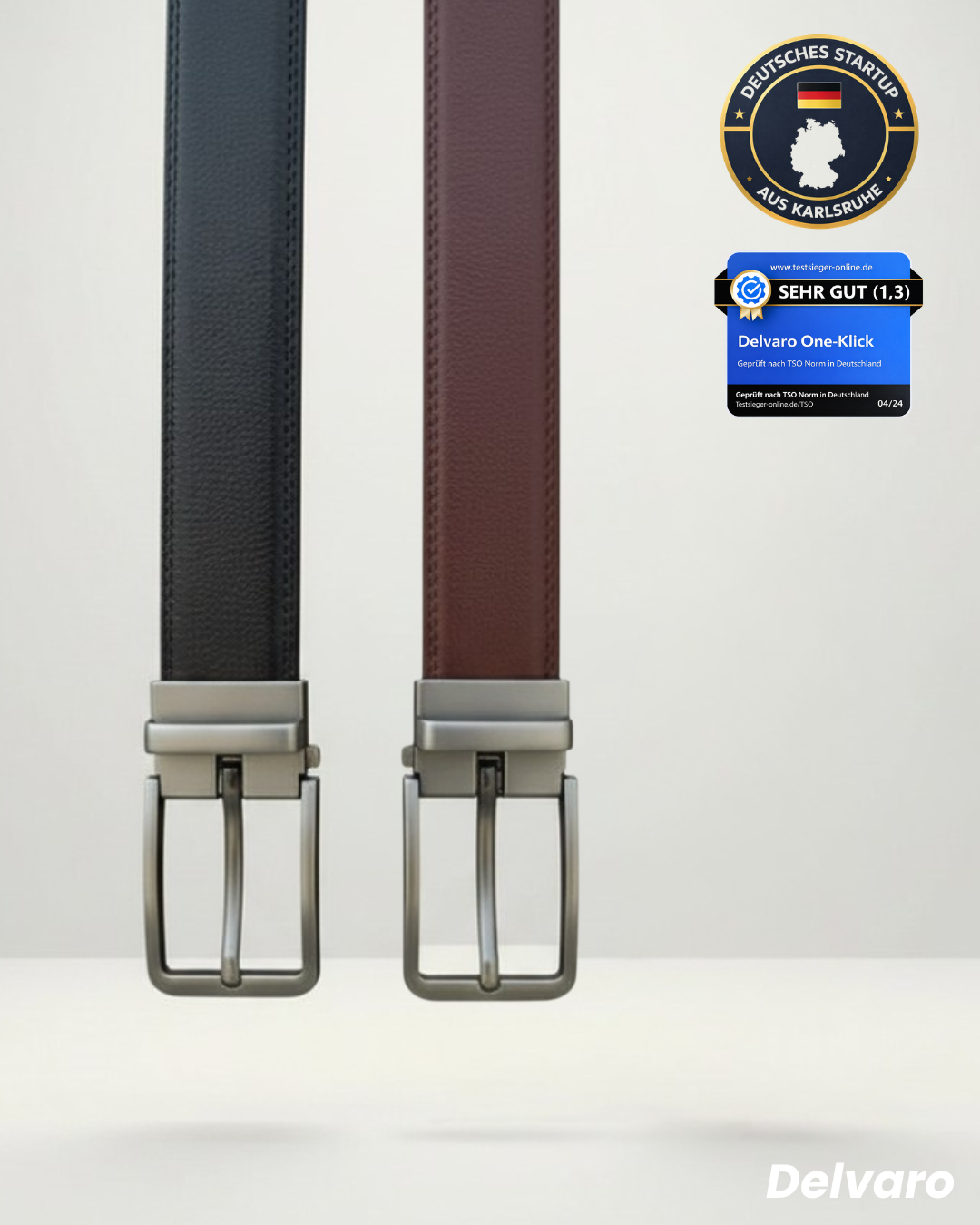 Delvaro One-Klick | Automatik Ledergürtel