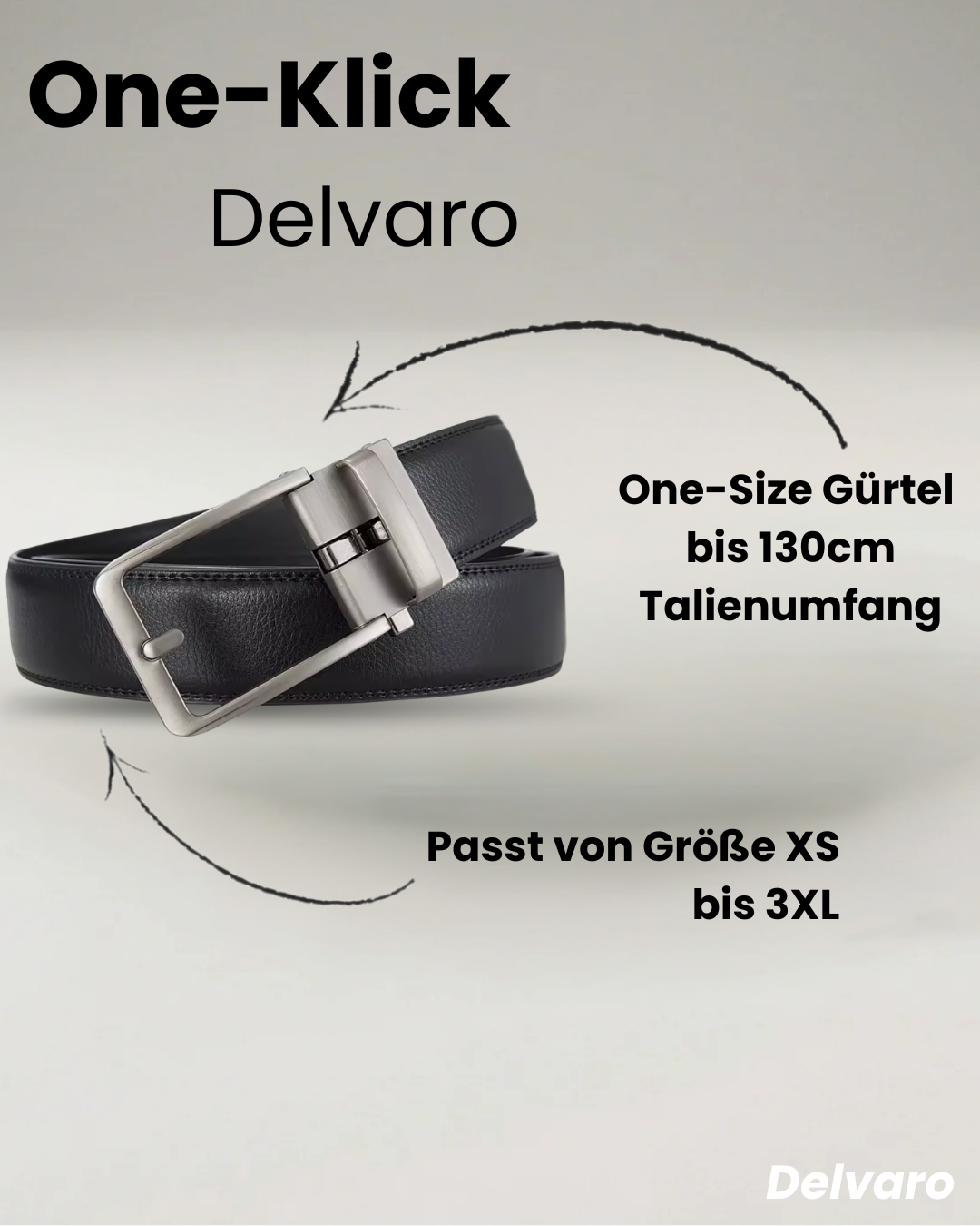 Delvaro One-Klick | Automatik Ledergürtel