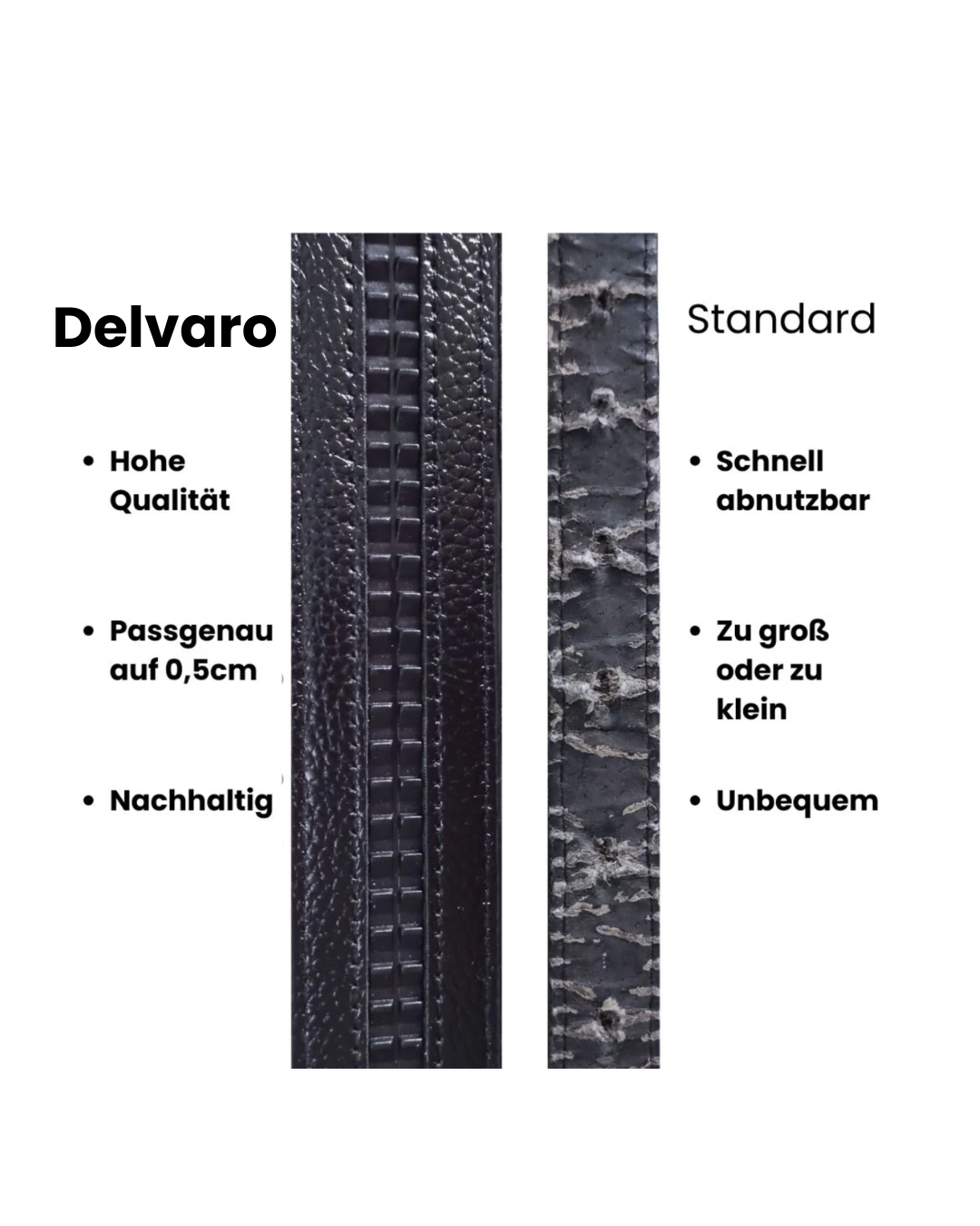 Delvaro One-Klick | Automatik Ledergürtel
